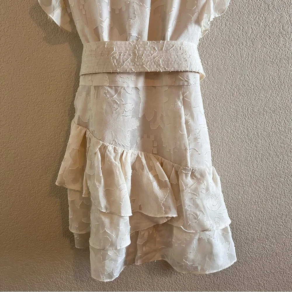 Veronica Beard Mahita Silk Blend Ruffle Dress Size 14 NWT - Picture 14 of 16